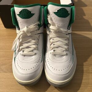 Jordan White and Green 2s